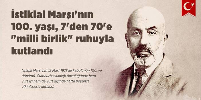 İstiklal Marşı'nın 100. yaşı, 7'den 70'e "milli birlik" ruhuyla kutlandı