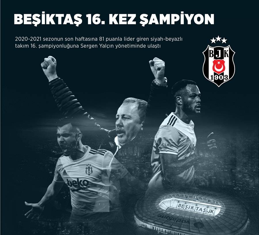 Beşiktaş, 16. şampiyonluğuna ulaştı 1