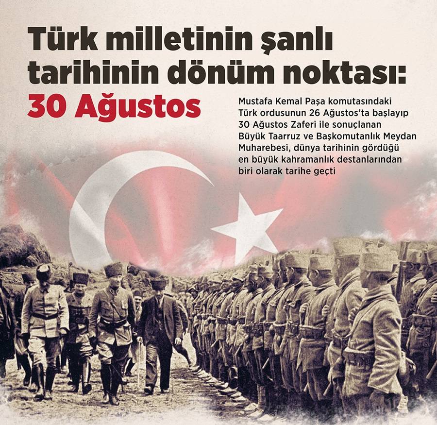 Türk milletinin şanlı tarihinin dönüm noktası: 30 Ağustos 1