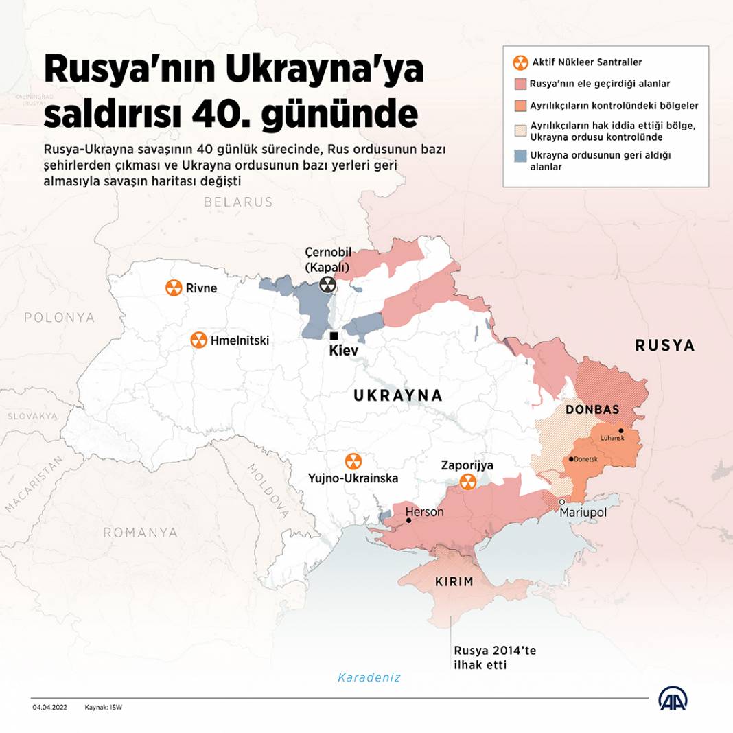 Rusya'nın Ukrayna'ya saldırısı 40. gününde 1