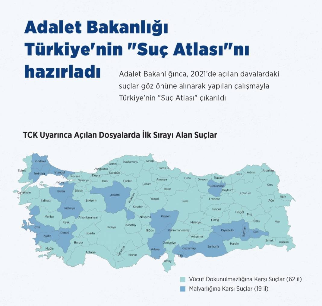 Adalet Bakanlığı Türkiye'nin "Suç Atlası"nı hazırladı 1