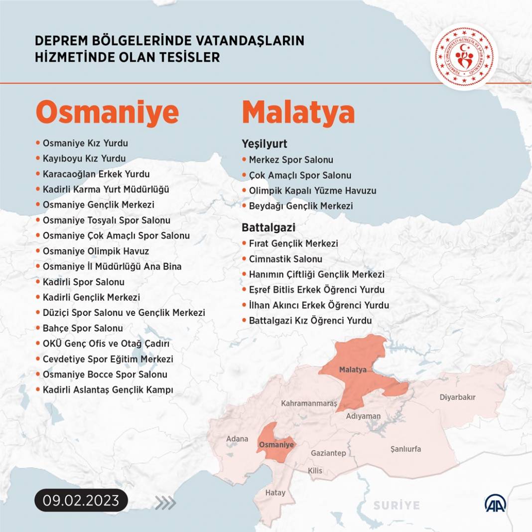 Deprem bölgelerinde hizmette olan tesisler 5