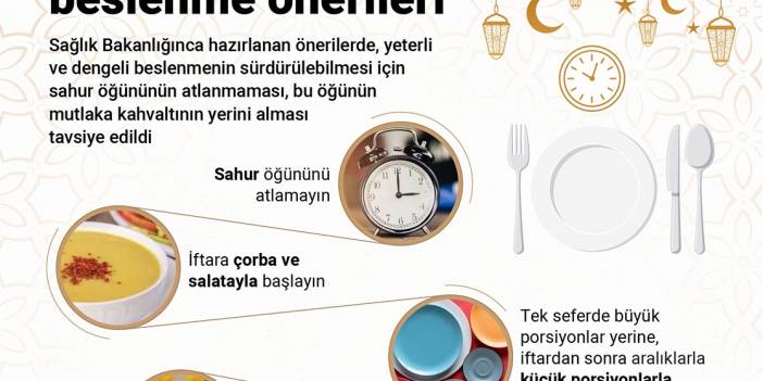 Ramazanda doğru beslenme önerileri