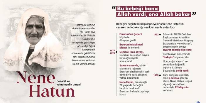 Cesaret ve kahramanlık timsali Nene Hatun vefatının 68. yılında anılıyor