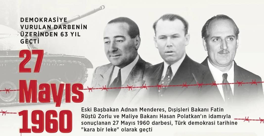 Demokrasiye vurulan darbenin üzerinden 63 yıl geçti 1