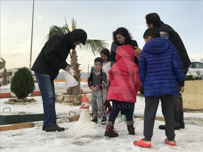 Mersin'de şiddetli yağış ve dolu 2