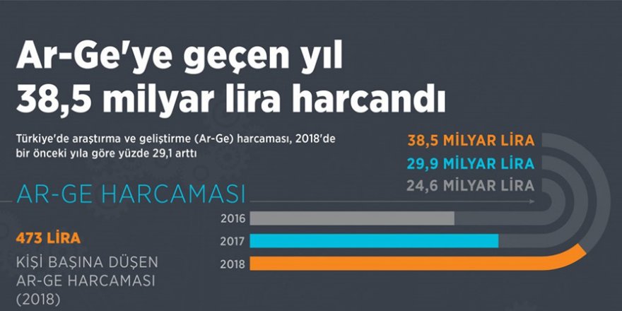 Ar-Ge'ye geçen yıl 38,5 milyar lira harcandı