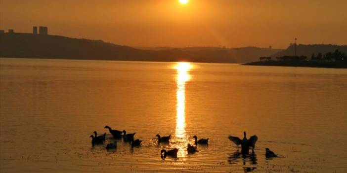 Seyhan Baraj Gölü'nde sabah bir başka güzel