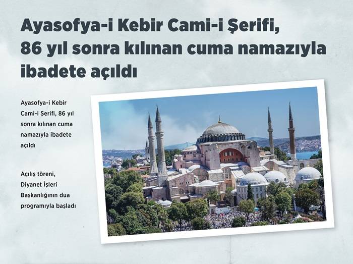 Ayasofya-i Kebir Cami-i Şerifi, 86 yıl sonra kılınan cuma namazıyla ibadete açıldı 1