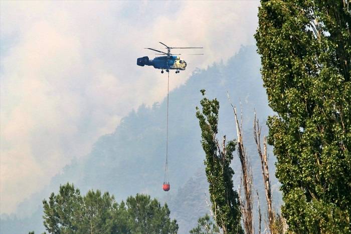 Adana'daki orman yangını drone ile havadan görüntülendi 2