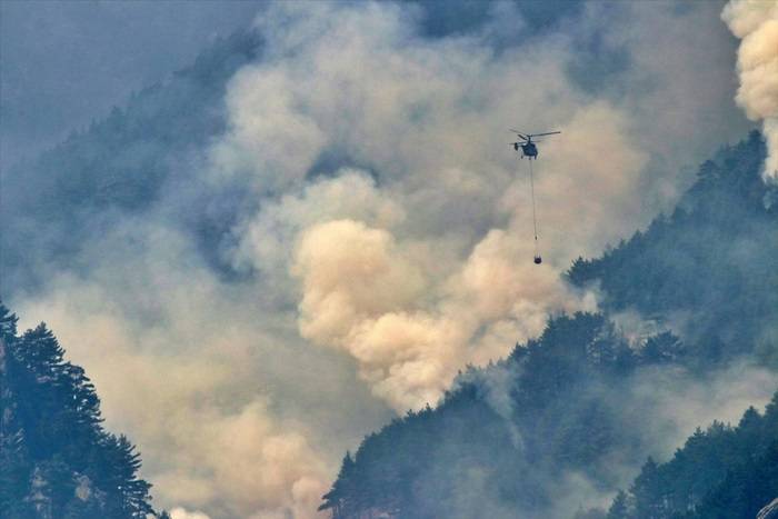 Adana'daki orman yangını drone ile havadan görüntülendi 8