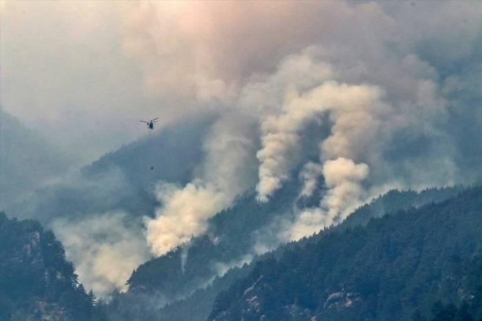 Adana'daki orman yangını drone ile havadan görüntülendi 9