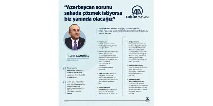 Dışişleri Bakanı Çavuşoğlu AA Editör Masası'na konuk oldu