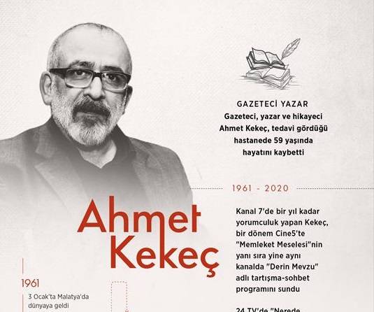 Gazeteci yazar Ahmet Kekeç vefat etti 1