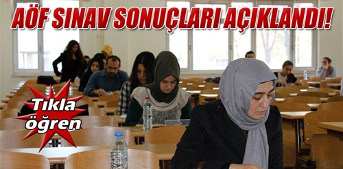 AÖF sınav sonuçları açıklandı!