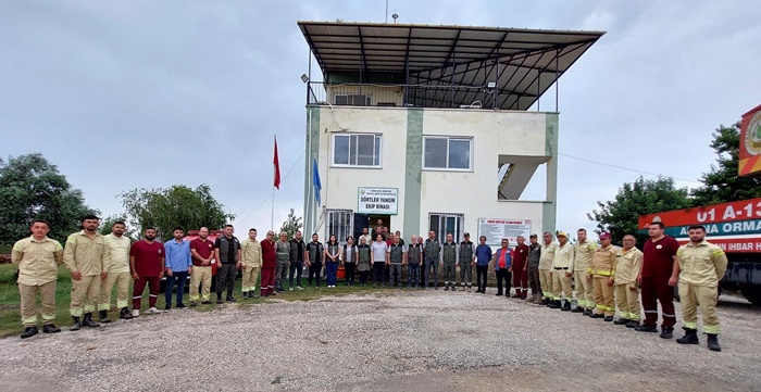 Karaisalı'da orman yangın tatbikatı