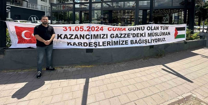 Adana'da tatlıcı bir günlük gelirini Filistin'e bağışlayacak