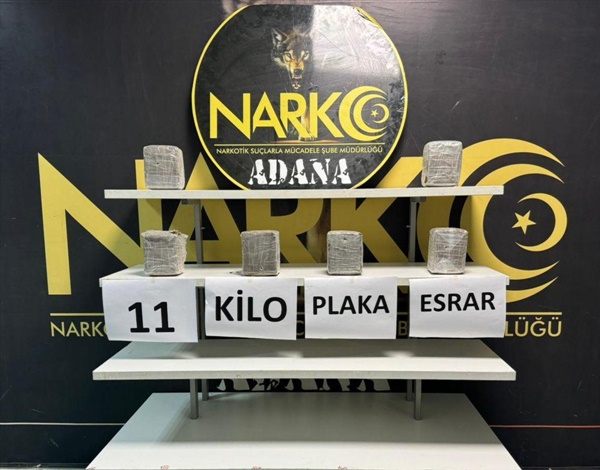 Adana'da aküye gizlenmiş 11 kilogram esrar ele geçirildi