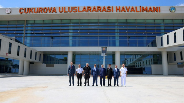 Mersin Valisi Pehlivan ile Adana Valisi Köşger Çukurova Uluslararası Havalimanı'ndaki hazırlıkları inceledi