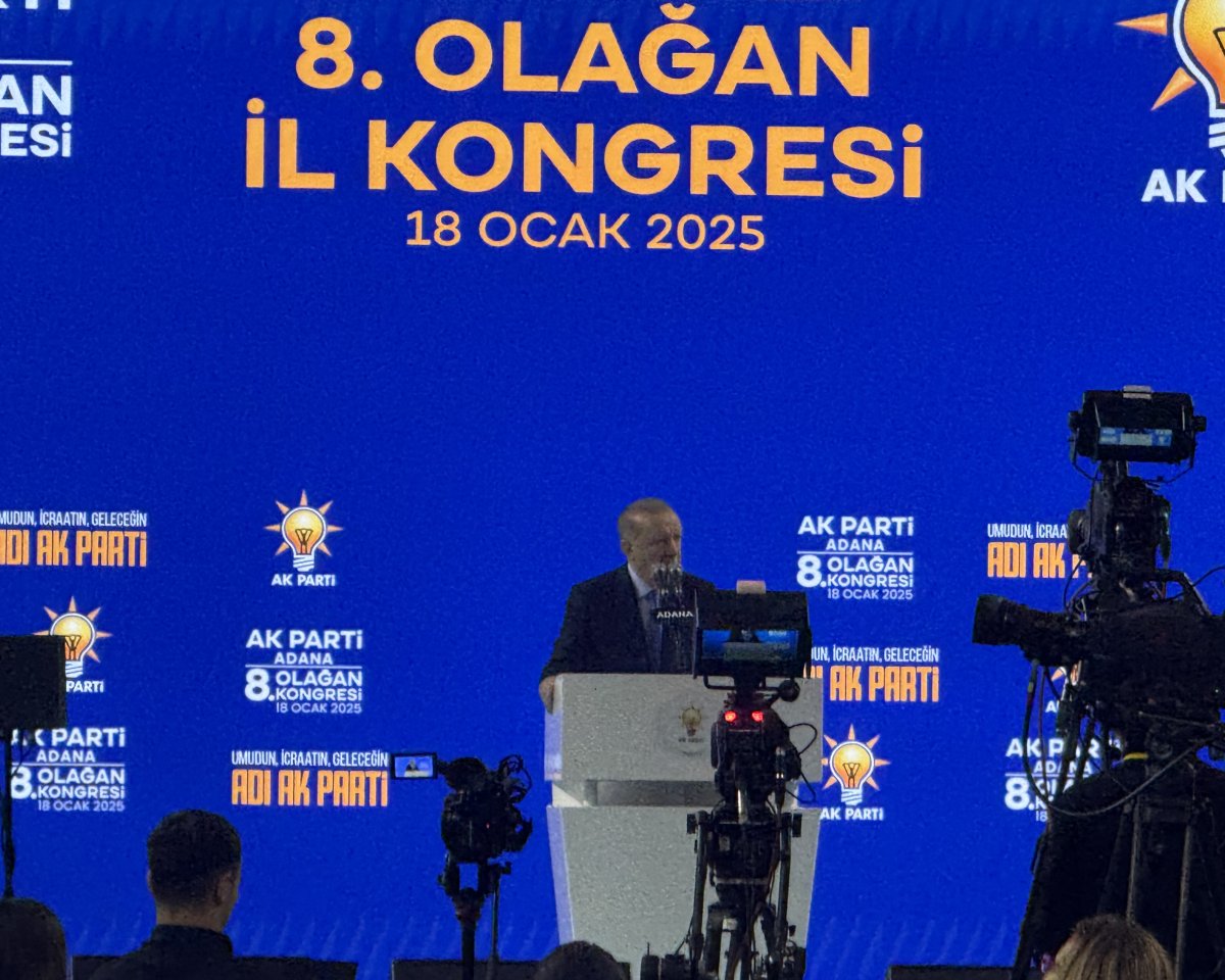 Adana 8. Olağan İl kongresinde Cumhurbaşkanı Erdoğan konuştu