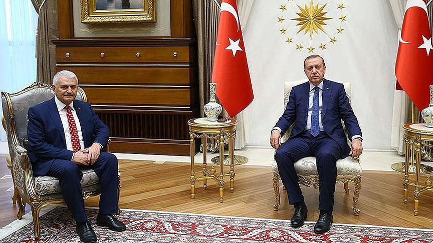 Cumhurbaşkanı Erdoğan Başbakan Yıldırım'ı kabul etti