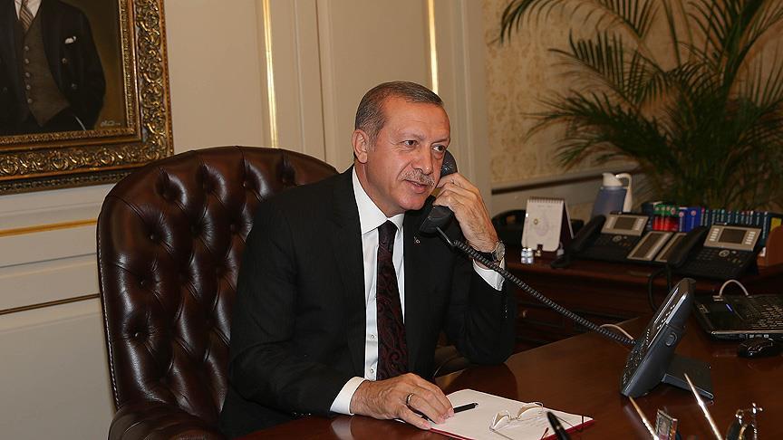 Cumhurbaşkanı Erdoğan'dan Merkel'e taziye telefonu