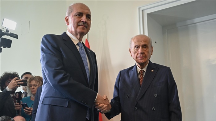 TBMM Başkanı Kurtulmuş, MHP Genel Başkanı Bahçeli'yi ziyaret etti