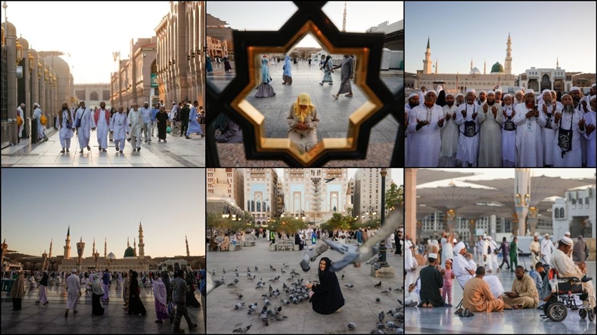 Hacılar, Hazreti Muhammed'in nuruyla aydınlanmış şehir Medine'de