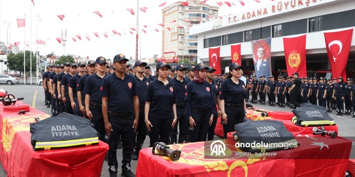 Adana'da 90 yeni itfaiye eri göreve başladı