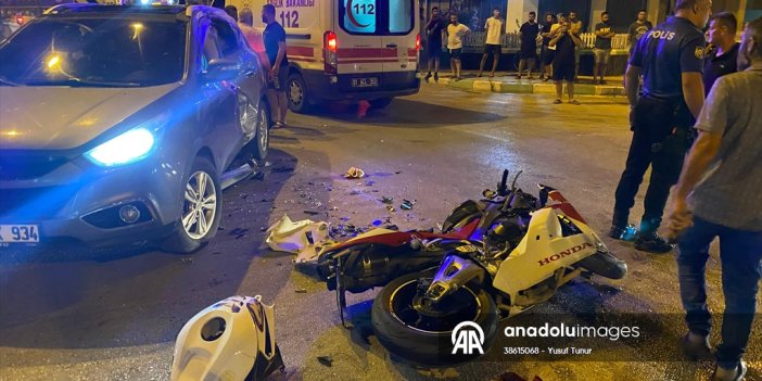Adana'da ciple çarpışan motosikletin sürücüsü öldü