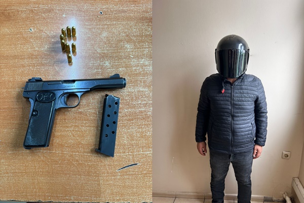 Adana sıcağında montla trafiğe çıkınca polise yakalandı