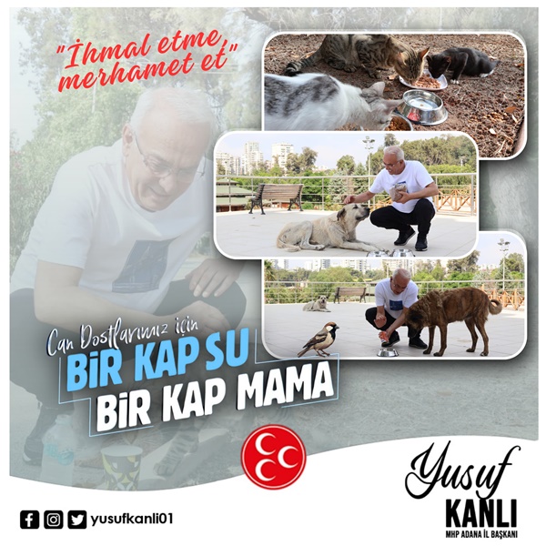 İl Başkanı Kanlı’dan “Bir kap su, bir kap mama” çağrısı!