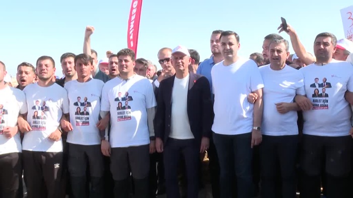 CHP Genel Başkanı Özel, "Adana'dan Silivri'ye Özgürlük Yürüyüşü"ne katıldı