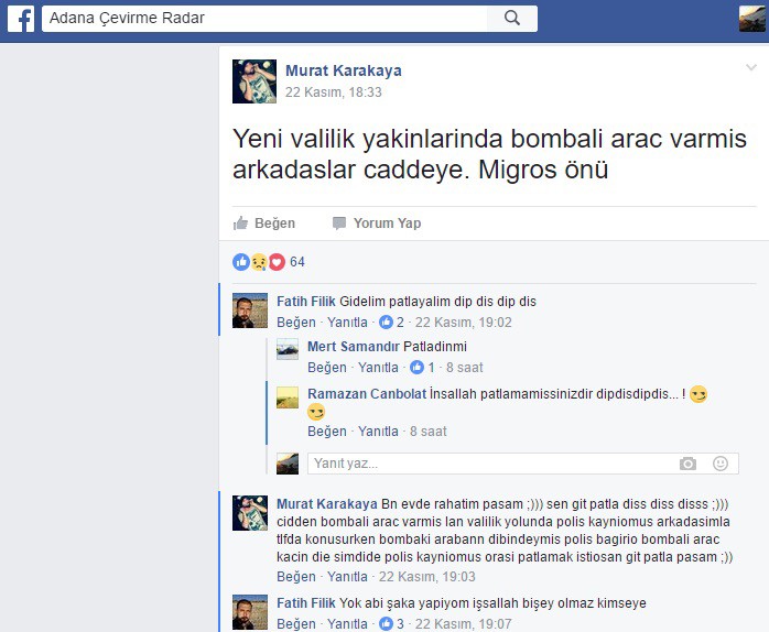 Patlamadan 2 gün önce dikkat çeken 'bombalı araç var' paylaşımı