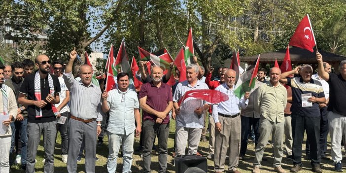 Hatay ve Osmaniye'de İsrail'in Küresel Sumud Filosu'na saldırısı protesto edildi