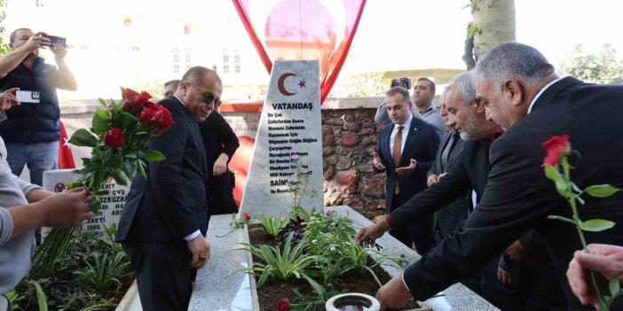 Şehit Kaymakam Saim Bey, kabri başında anıldı