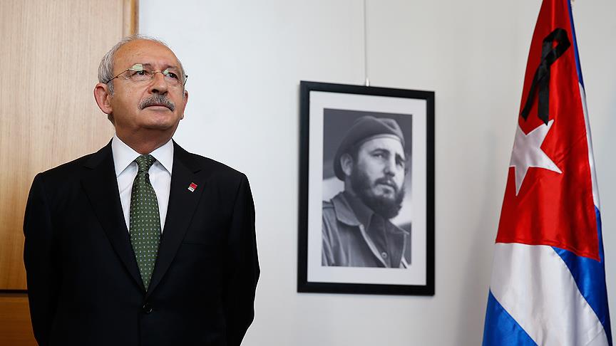 Kılıçdaroğlu'ndan Fidel Castro için Küba büyükelçiliğine taziye ziyareti