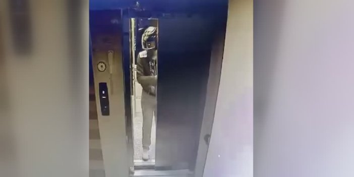 Adana'da kask takarak girdiği apartmanın damındaki kuşları çalan zanlı kamerada
