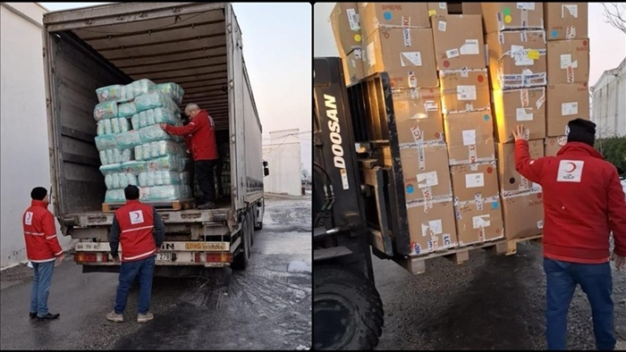 Türkiye, Aynularab'a 11 tır insani yardım malzemesi sevk etti