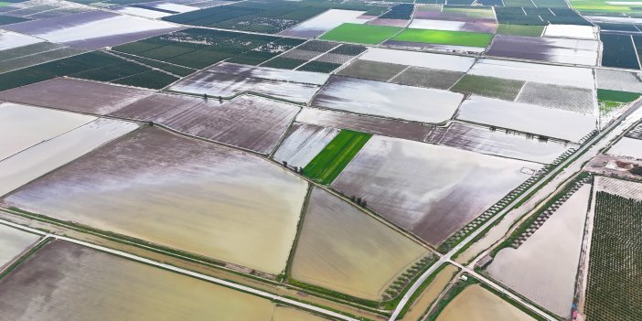 Çukurova'yı yağmur vurdu: Tarım arazileri sular altında