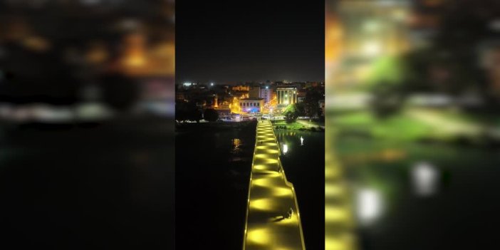 Adana’da tarihi Taşköprü’de ışıklandırmanın ilk etabı tamamlandı