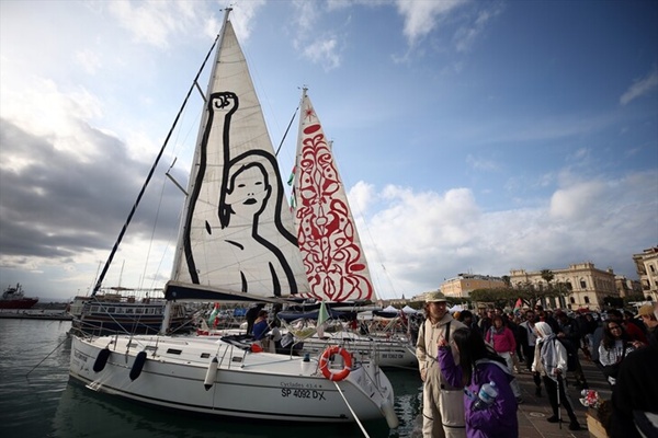 İspanya'dan yola çıkan "Küresel Sumud Filosu 2026 Bahar Misyonu" tekneleri İtalya'ya ulaştı