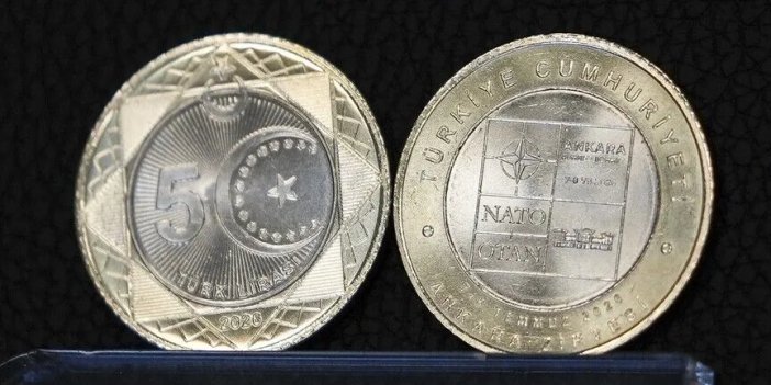 Ankara'daki NATO Zirvesi anısına tedavülde kullanılacak özel 5 lira basıldı