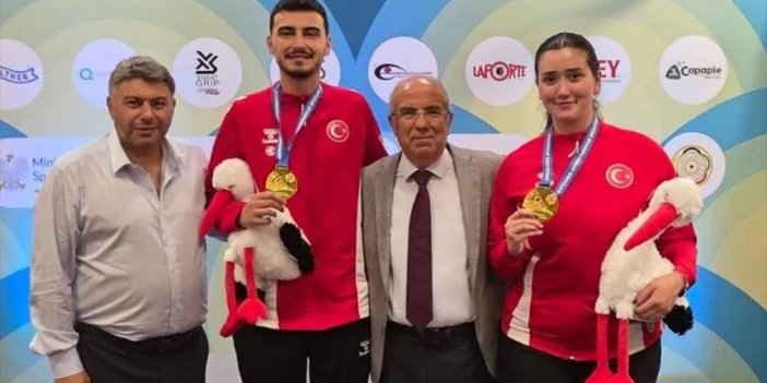 Milli atıcılar Şimal Yılmaz ile Fahrettincan Er, 23 yaş altında Avrupa şampiyonu oldu