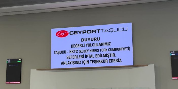 Mersin-Girne arasında denizden yolcu taşımacılığı yapılan seferler iptal edildi