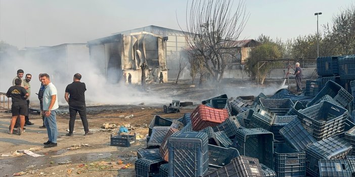 Adana'da hal kompleksinde çıkan yangın söndürüldü