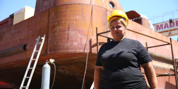 Muhasebeci olarak girdiği tersanede "Figen usta" oldu