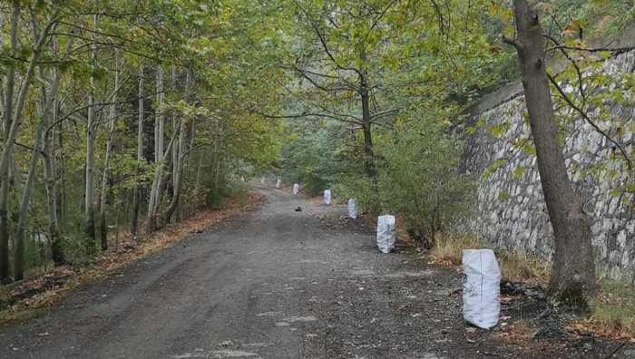 Pozantı'da 2 emekli arkadaş, 3 günde 20 çuval çöp topladı