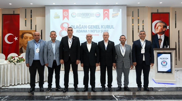 Eğitim-Bir-Sen Adana Şube Başkanı Mustafa Sarıgeçili mazbatasını aldı