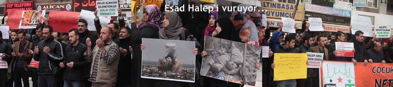 Esad Halep'i vuruyor, sığınmacılar yakınlarına ağlıyor